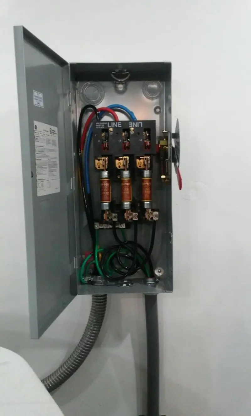 Three-phase disconnect switch installed for Electrical Wiring & Rewiring in Catonsville